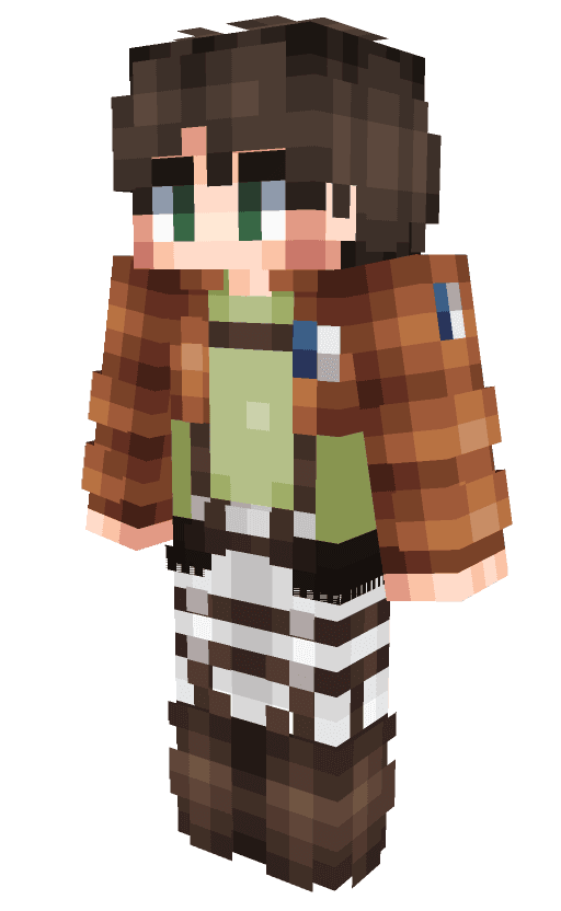Skin Minecraft di Eren in divisa del Corpo di Ricerca